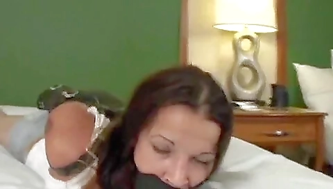 Girl In Armbinder Gagged On Bed