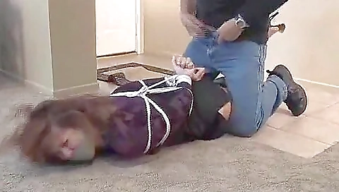Milf Captured, Bound And Fucked At Home