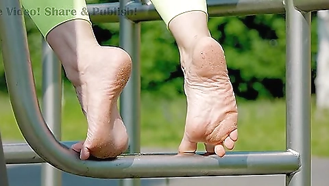 Pretty Soft Girls Soles Captured Outside