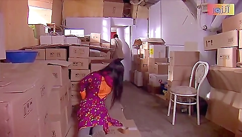 Arab Woman Tape Gagged