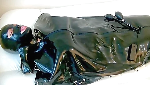 Girl Punished In Rubber Sleepsack