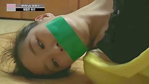 Korean Woman Tape Gagged