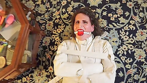Struggling In A Straitjacket And Ankle Restraints Struggling In A Straitjacket And Ankle Restraints