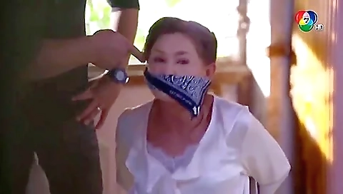 Mature Woman Otm Bandana Gagged