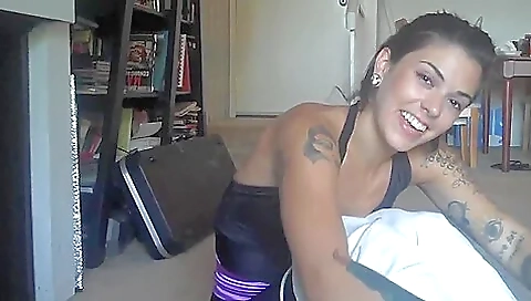 In Spandex And White Boots Escapes From Bonds